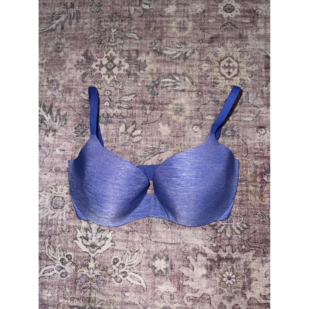 Victoria's Secret PINK Light Lift Bra 32DD Blue Heather Marl Underwire Padded